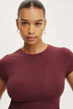 Hold Me Short Sleeve Crew Neck, SOUR CHERRY - example image 4
