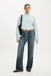 Chloe Funnel Neck Shirt, ARDEN CHECK BLUE - example image 2