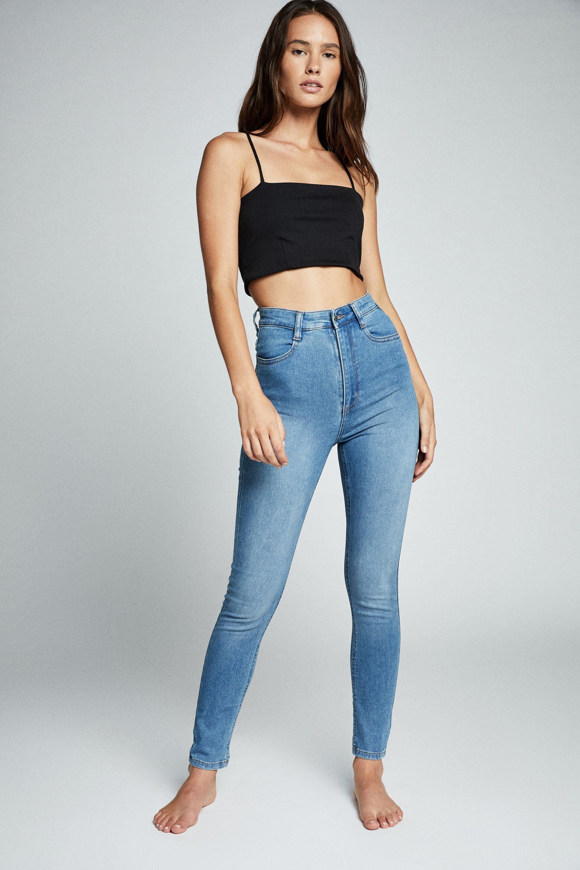 Women's High Waisted Jeans, Jeggings 