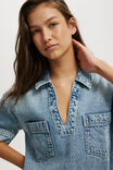 Tia Denim Dress, OASIS BLUE - alternate image 4