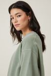 Classic Fleece Washed Crew Sweatshirt, WASHED SAGE - alternate image 4