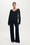 Cashmere Blend V-Neck Knit, SHADOW NAVY - example image 2