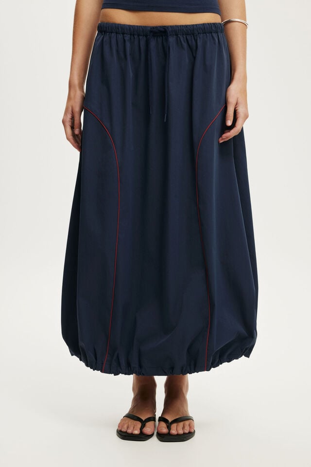 Nyla Maxi Skirt, SHADOW NAVY/RUSSET CLAY