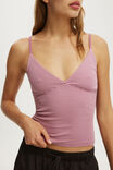 Rib Cami, BRIANNA STRIPE BLUSH CLOUD / PINK BERRY - alternate image 4