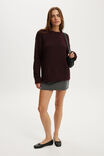 Luxe Crew Sweater, DREAMY DEEP POMEGRANTE - example image 2