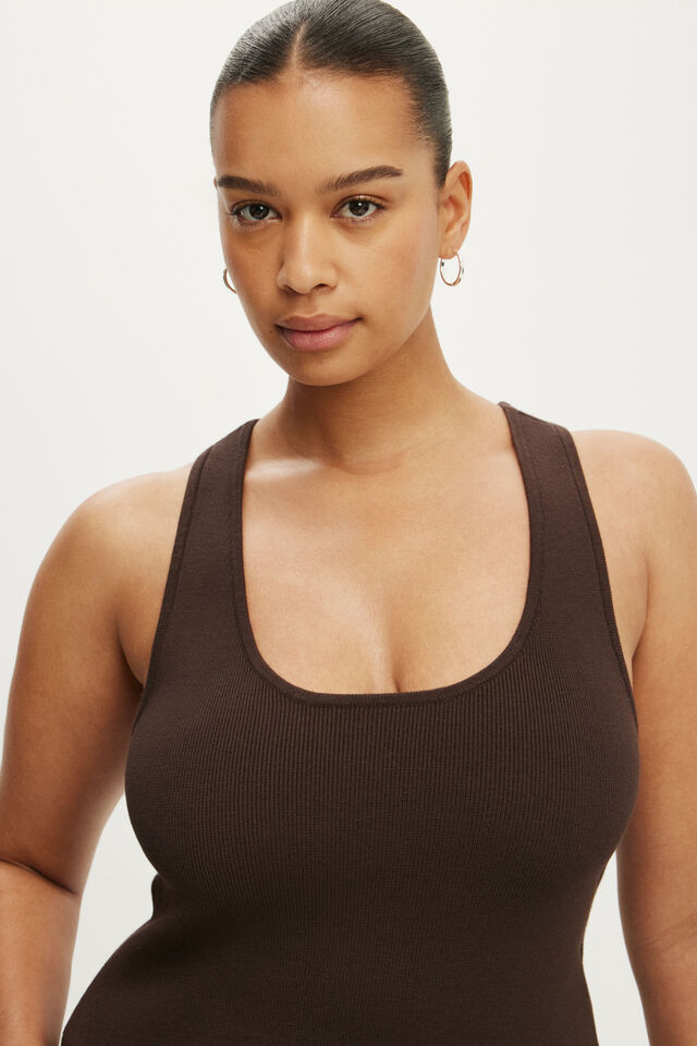 Double Knit Tank, DARK OAK