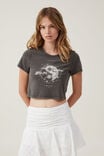 Crop Fit Graphic Tee, HEAD IN THE CLOUDS/GRAPHITE - alternate image 1