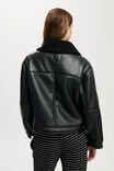 Dakota Faux Leather Aviator, BLACK - alternate image 3