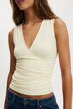 Marlo Wrap Tank, VANILLA GLOW - example image 4