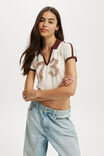 Retro Graphic Polo Tee, 73 RETRO/ COCONUT - example image 1
