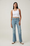 Stretch Bootcut Flare Jean, LAKE BLUE/EYELET BELT - alternate image 1