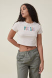 Micro Fit Rib Graphic Tee, YOU ARE ENOUGH/STONE - alternate image 1