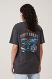Camiseta - Boyfriend Fit Graphic Tee, WEST COAST MOTO/WASHED BLACK - vista alternativa 3