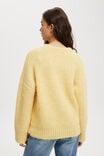 Lux Crew Sweater, LEMON ICING FLUFFY - alternate image 3