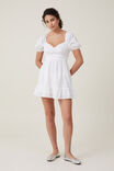 Bobby Tiered Mini Dress, WHITE - alternate image 2