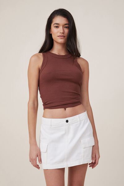 Saia - Bobbie Cargo Mini Skirt, CHALK WHITE