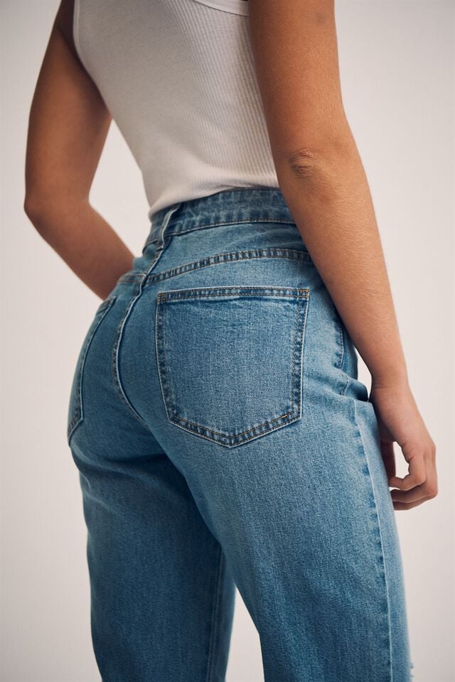 Calça - Straight Stretch Jean, LAGOON BLUE RIP