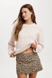 Freddie Mini Skirt, LEOPARD - alternate image 1