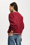 Classic Fleece Graphic Crew Sweatshirt, MONTREAL / CHERRY ROUGE - alternate image 3