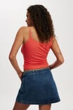 Wrapped Denim Mini Skirt, NORDIC BLUE - example image 3