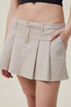 Micro Mini Pleated Skirt, WASHED BEIGE - alternate image 4