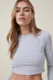 Camiseta - Micro Baby Long Sleeve Top, GREY MARLE - vista alternativa 4