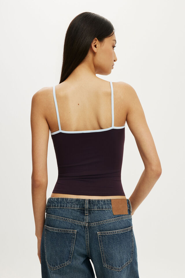 Hold Me Cami, DARK MULBERRY/SEASIDE BLUE