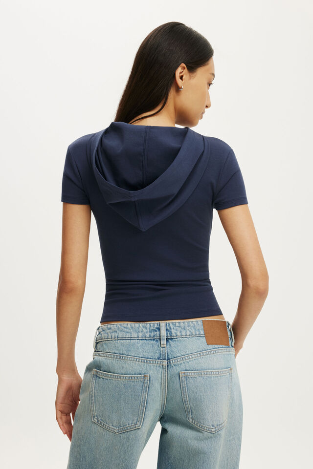Hooded Short Sleeve, SHADOW NAVY