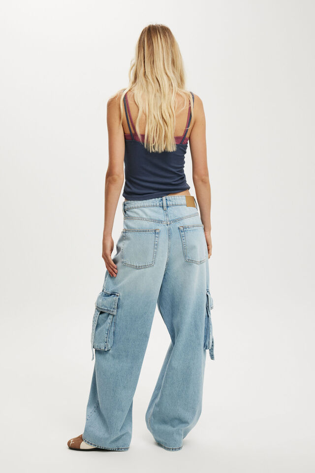 Boyfriend Super Baggy Jean, CARGO REMI BLUE