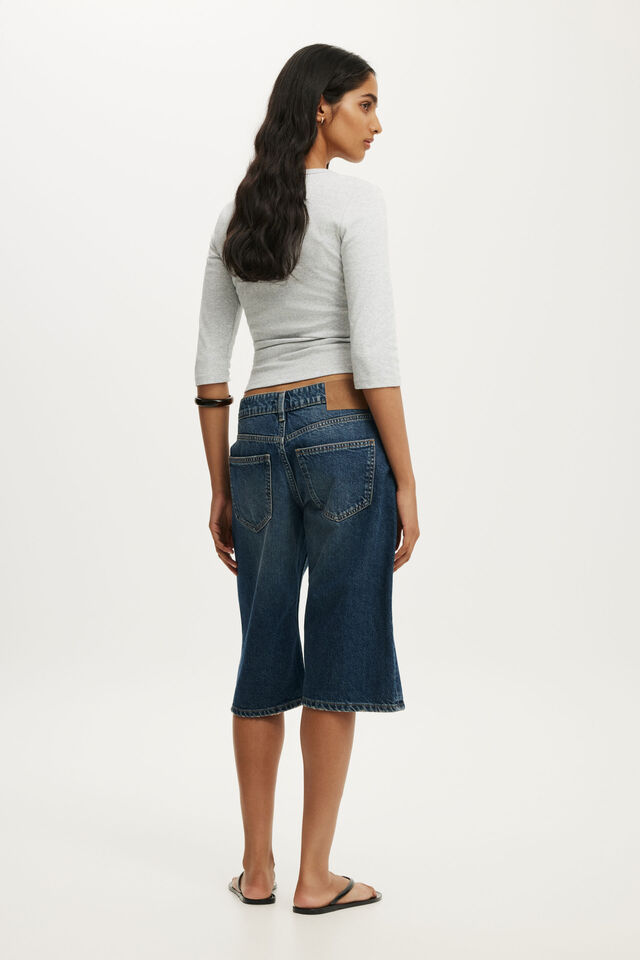 Denim Bermuda Short, GRAZED BLUE