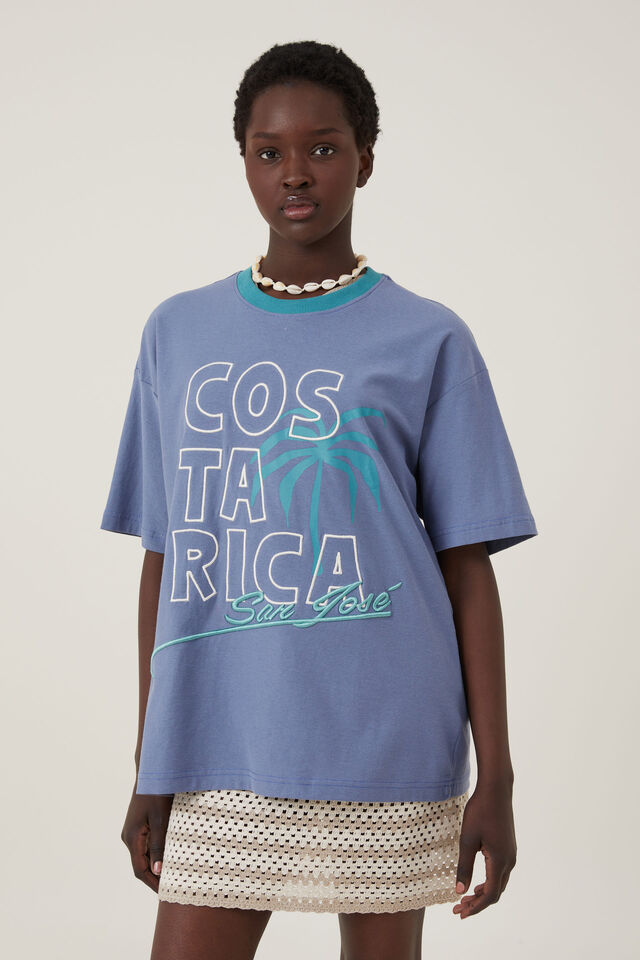 Camiseta - The Boxy Graphic Tee, COSTA RICA/ ELEMENTAL BLUE