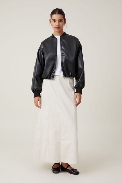Zimi Panel Maxi Skirt, COCONUT