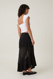 Saia - Millie Asymmetrical Maxi Skirt, BLACK - vista alternativa 2