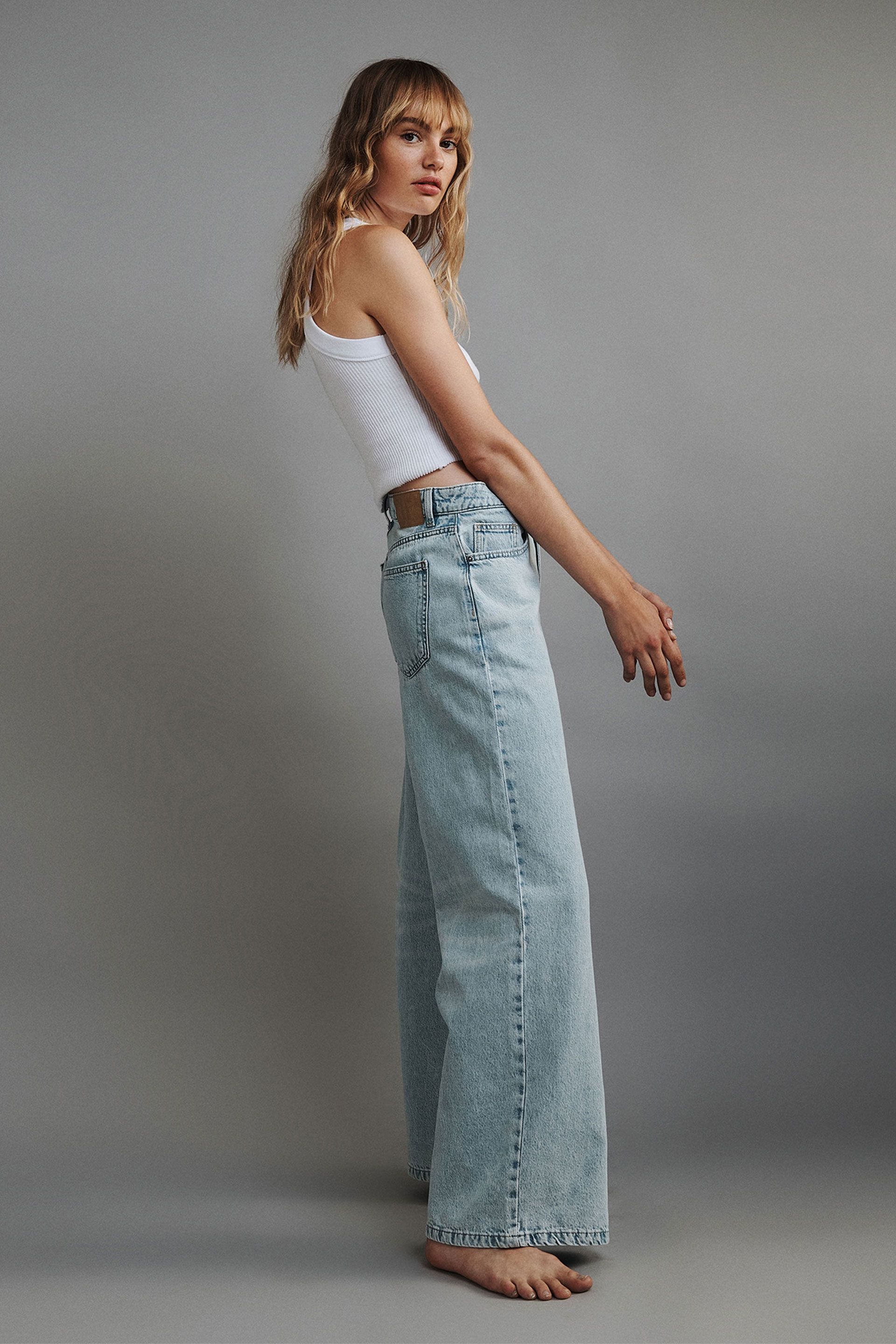 Cotton On loose straight jeans in palm blue | ASOS