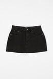 Denim Mini Skirt, GRAPHITE BLACK - alternate image 6