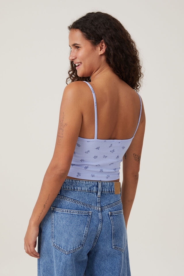 Sammie Cross Front Cami, SARAH DITSY FROSTED BLUE