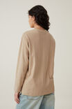 The Boxy Oversized Long Sleeve Top, MID TAUPE - alternate image 3