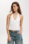 Gia Halter Top, WHITE BRODERIE - alternate image 1