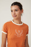 Fitted Graphic Longline Tee, B CREST/WARM COPPER - alternate image 4