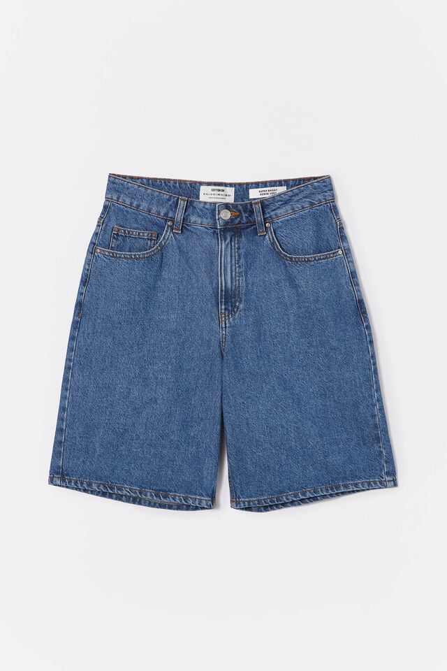 Shorts - Super Baggy Denim Jort, SEA BLUE