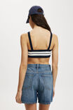 Rosa Micro Crop Tank, REMI STRIPE NATURAL WHITE/WINTER NIGHT - alternate image 3