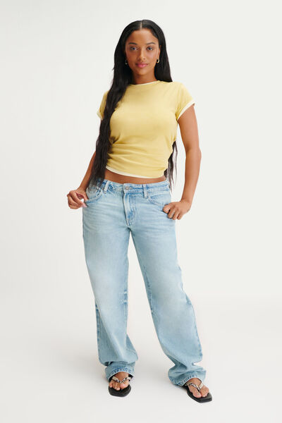 Curvy Low Rise Straight Jean, MALIBU BLUE