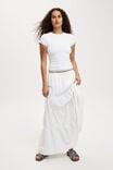 Haven Tiered Maxi Skirt, WHITE - alternate image 1