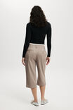 Relaxed Suiting Capri Pant, TAUPE - alternate image 2