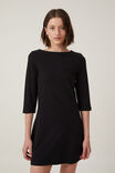 Bella Long Sleeve Mini Dress, BLACK - alternate image 1