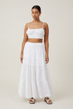 Haven Tiered Maxi Skirt, WHITE - example image 1