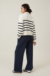 Classic Super Wide Leg Trackpant, INK NAVY - alternate image 2