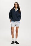 Classic Oversized Half Zip Sweatshirt, INK NAVY - alternate image 2