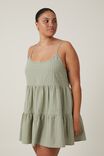 Summer Tiered Mini Dress, DESERT SAGE - alternate image 5