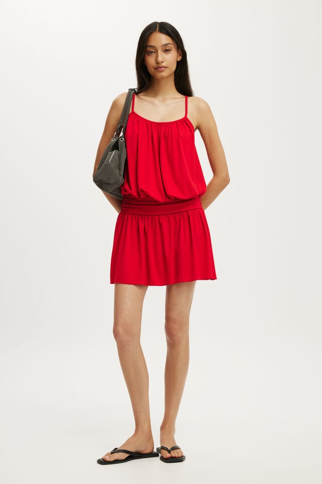 Isla Mini Dress, RED PETAL
